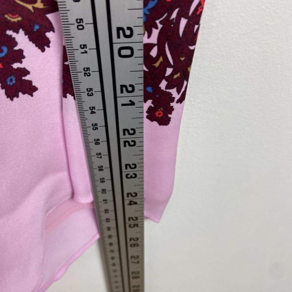 J Crew 100% Silk Bohemian Cate Camisole Tank Top Size 00 Pink‎ Purple HIMYM Boho - Picture 11 of 15